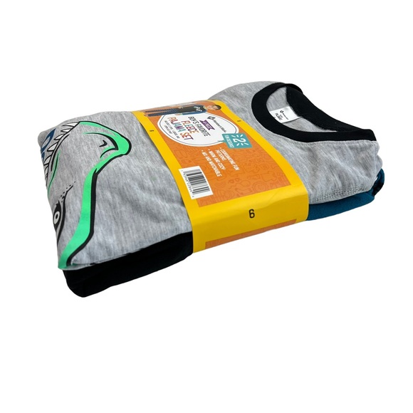 NWT 2 Pack- Dinosaur Long Sleeve and Pants Pajama Set Size 6 - Picture 6 of 9